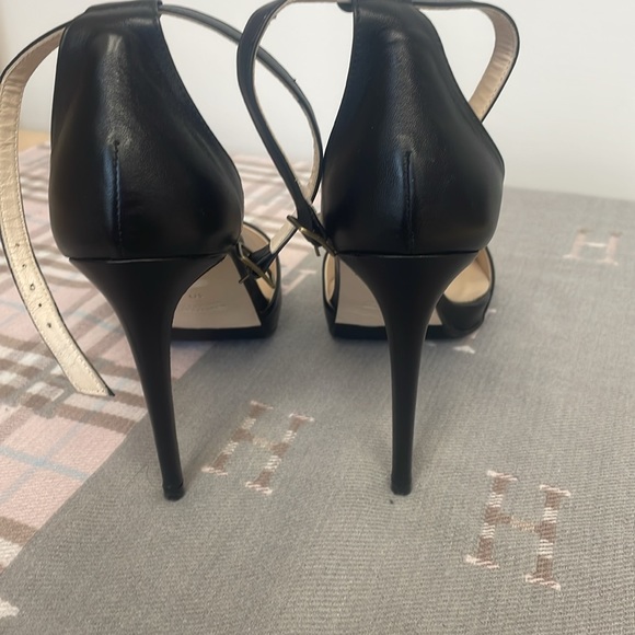 Almond toe ankle strap closed toe sandal pump - Picture 3 of 5